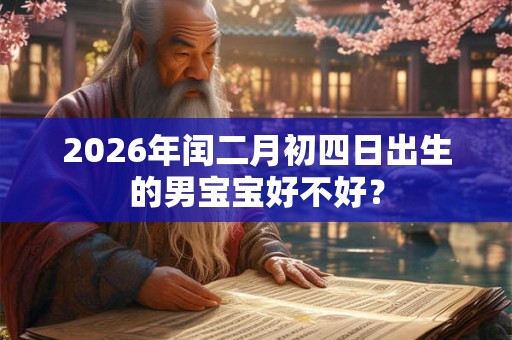 2026年闰二月初四日出生的男宝宝好不好？