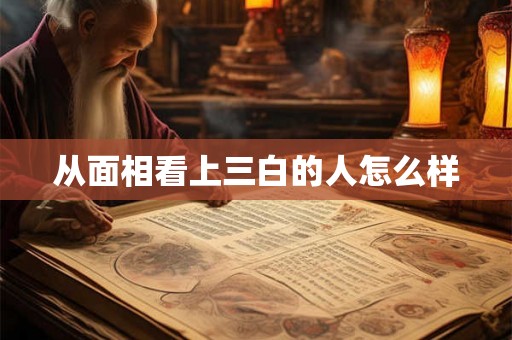 从面相看上三白的人怎么样