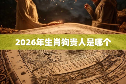 2026年生肖狗贵人是哪个