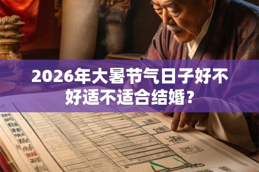 2026年大暑节气日子好不好适不适合结婚？
