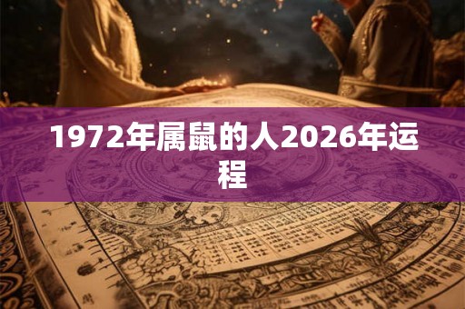 1972年属鼠的人2026年运程