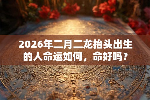 2026年二月二龙抬头出生的人命运如何，命好吗？