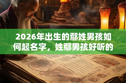 2026年出生的鄢姓男孩如何起名字，姓鄢男孩好听的名字