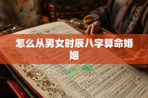 怎么从男女时辰八字算命婚姻