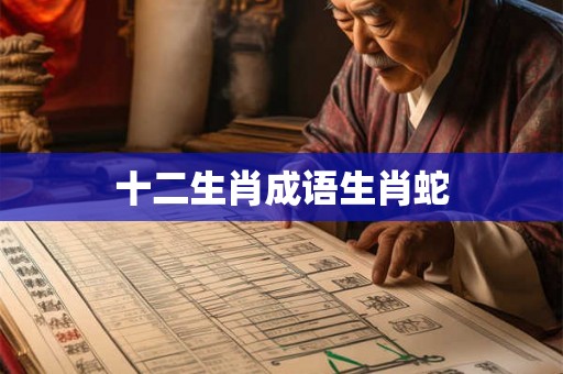 十二生肖成语生肖蛇