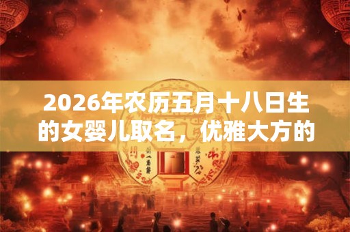 2026年农历五月十八日生的女婴儿取名，优雅大方的女孩名字精选