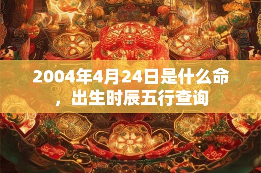 2004年4月24日是什么命，出生时辰五行查询