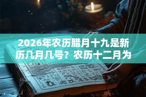 2026年农历腊月十九是新历几月几号?农历十二月为何叫“腊月”? 2026年农历腊月十九是新历几月几号?农历十二月为何叫“腊月”?