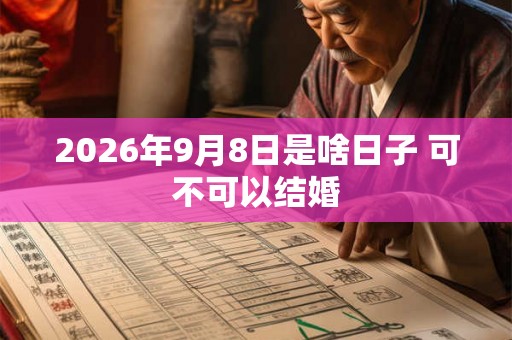 2026年9月8日是啥日子 可不可以结婚