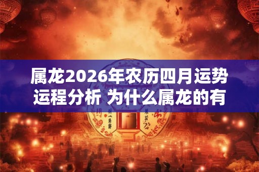 属龙2026年农历四月运势运程分析 为什么属龙的有二婚命 属龙2026年农历四月运势运程分析 为什么属龙的有二婚命