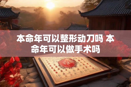 本命年可以整形动刀吗 本命年可以做手术吗 本命年可以整形动刀吗 本命年可以做手术吗