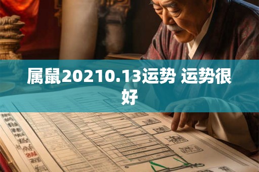 属鼠20210.13运势 运势很好