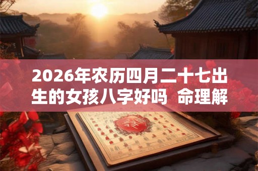 2026年农历四月二十七出生的女孩八字好吗 命理解析 2026年农历四月二十七出生的女孩八字好吗 命理解析