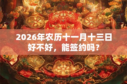 2026年农历十一月十三日好不好，能签约吗？