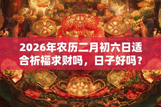 2026年农历二月初六日适合祈福求财吗，日子好吗？