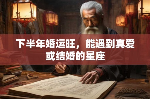 下半年婚运旺，能遇到真爱或结婚的星座