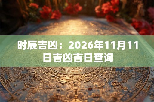 时辰吉凶:2026年11月11日吉凶吉日查询 时辰吉凶:2026年11月11日吉凶吉日查询