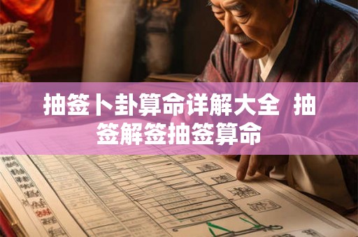 抽签卜卦算命详解大全 抽签解签抽签算命 抽签卜卦算命详解大全 抽签解签抽签算命