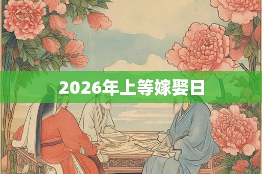 2026年上等嫁娶日