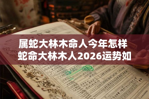 属蛇大林木命人今年怎样 蛇命大林木人2026运势如何