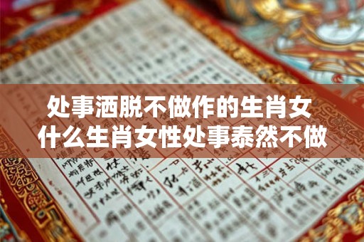 处事洒脱不做作的生肖女 什么生肖女性处事泰然不做作