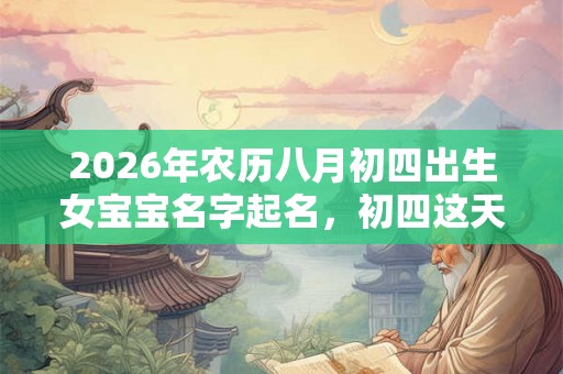 2026年农历八月初四出生女宝宝名字起名，初四这天的日子怎样？
