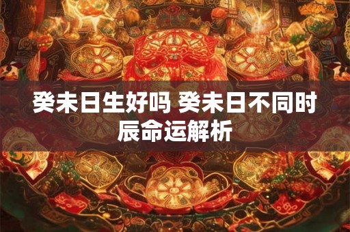 癸未日生好吗 癸未日不同时辰命运解析