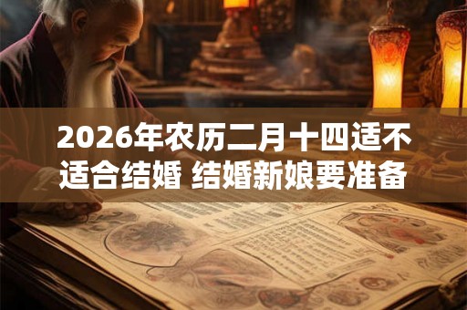 2026年农历二月十四适不适合结婚 结婚新娘要准备红包吗 2026年农历二月十四适不适合结婚 结婚新娘要准备红包吗