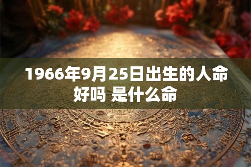 1966年9月25日出生的人命好吗 是什么命