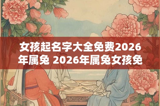 女孩起名字大全免费2026年属兔 2026年属兔女孩免费起名