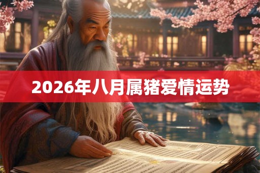 2026年八月属猪爱情运势