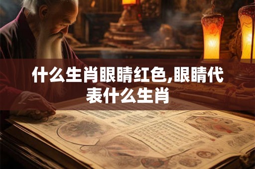 什么生肖眼睛红色,眼睛代表什么生肖