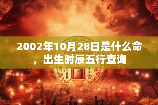2002年10月28日是什么命,出生时辰五行查询 2002年10月28日是什么命,出生时辰五行查询