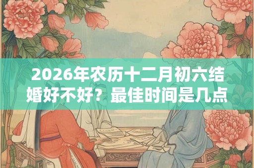 2026年农历十二月初六结婚好不好？最佳时间是几点？