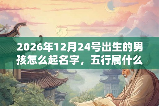 2026年12月24号出生的男孩怎么起名字,五行属什么 2026年12月24号出生的男孩怎么起名字,五行属什么