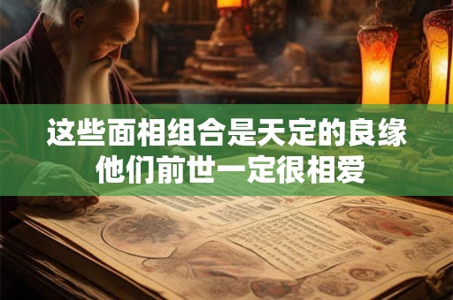 这些面相组合是天定的良缘 他们前世一定很相爱