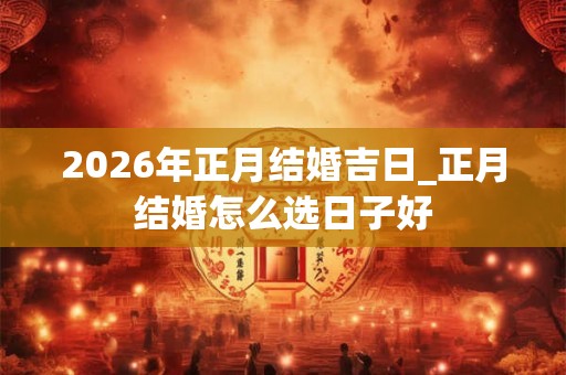 2026年正月结婚吉日_正月结婚怎么选日子好