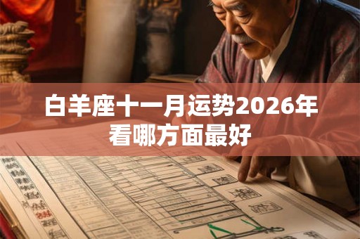 白羊座十一月运势2026年看哪方面最好