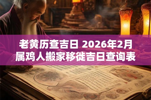 老黄历查吉日 2026年2月属鸡人搬家移徙吉日查询表 老黄历查吉日 2026年2月属鸡人搬家移徙吉日查询表