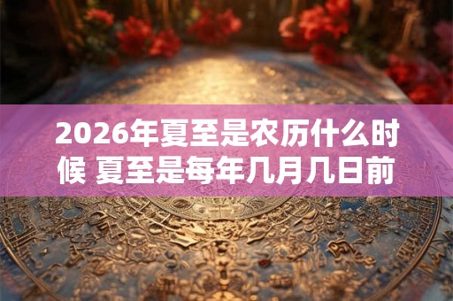 2026年夏至是农历什么时候 夏至是每年几月几日前后