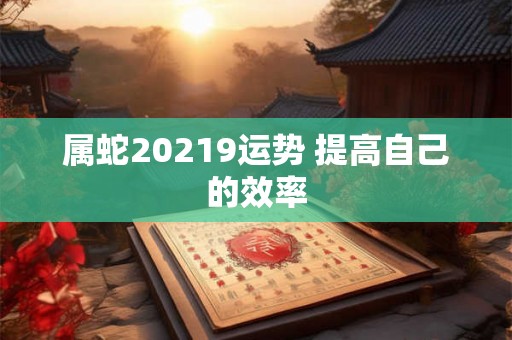 属蛇20219运势 提高自己的效率 属蛇20219运势 提高自己的效率