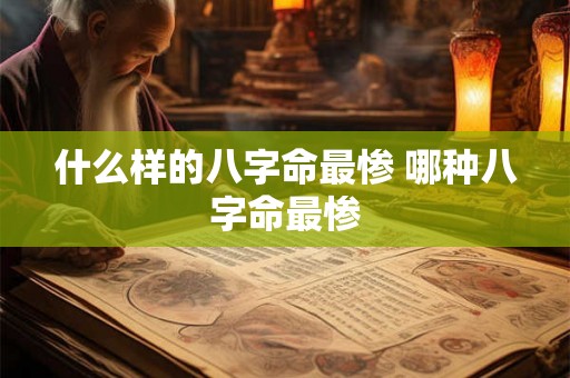 什么样的八字命最惨 哪种八字命最惨 什么样的八字命最惨 哪种八字命最惨