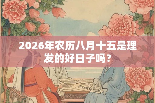 2026年农历八月十五是理发的好日子吗？
