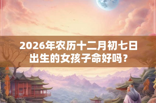 2026年农历十二月初七日出生的女孩子命好吗？
