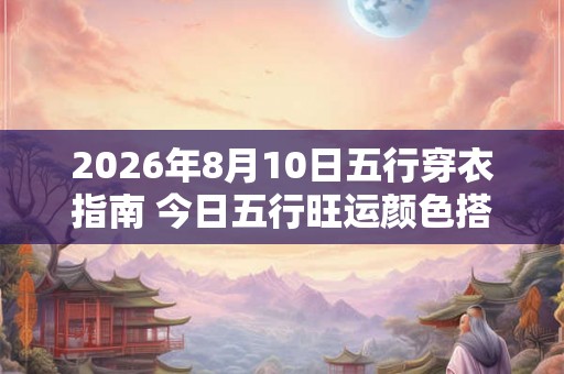 2026年8月10日五行穿衣指南 今日五行旺运颜色搭配 2026年8月10日五行穿衣指南 今日五行旺运颜色搭配
