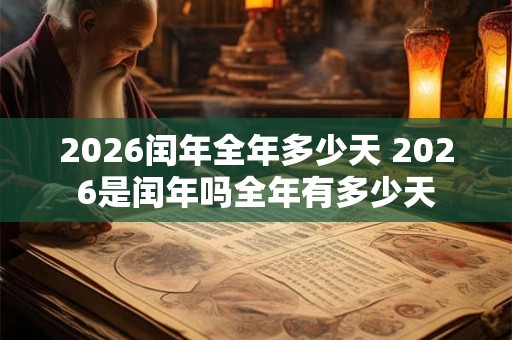 2026闰年全年多少天 2026是闰年吗全年有多少天