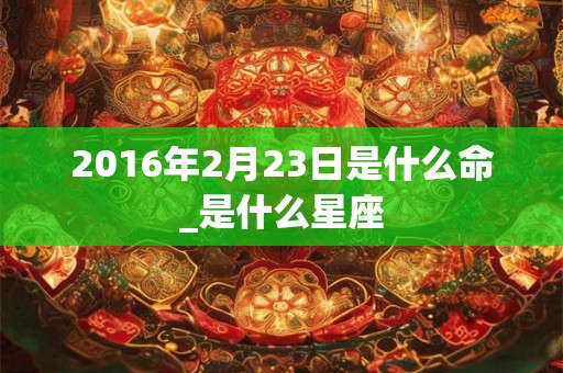 2016年2月23日是什么命_是什么星座