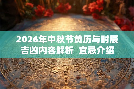 2026年中秋节黄历与时辰吉凶内容解析  宜忌介绍
