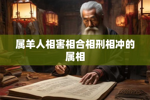 属羊人相害相合相刑相冲的属相