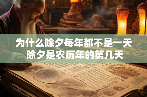 为什么除夕每年都不是一天 除夕是农历年的第几天